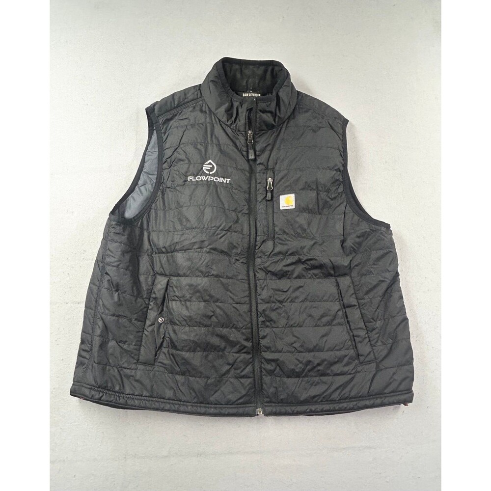 Carhartt Gilliam Vest Rain Defender Mens 2XL Black Quilted Nylon Puffer 102286 0